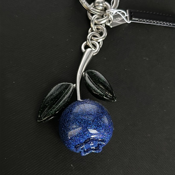 NWT Coach Glitter Blueberry Bag Charm - Picture 5 of 7